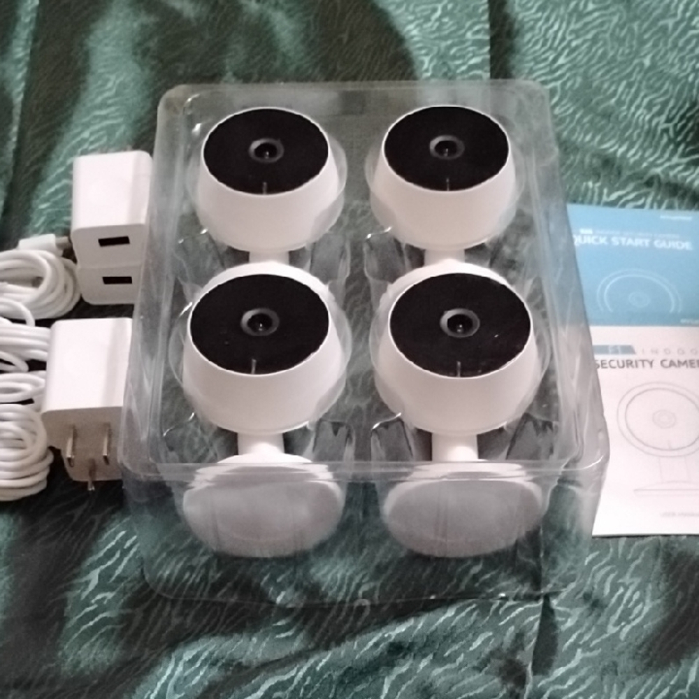 White Security Camera Set